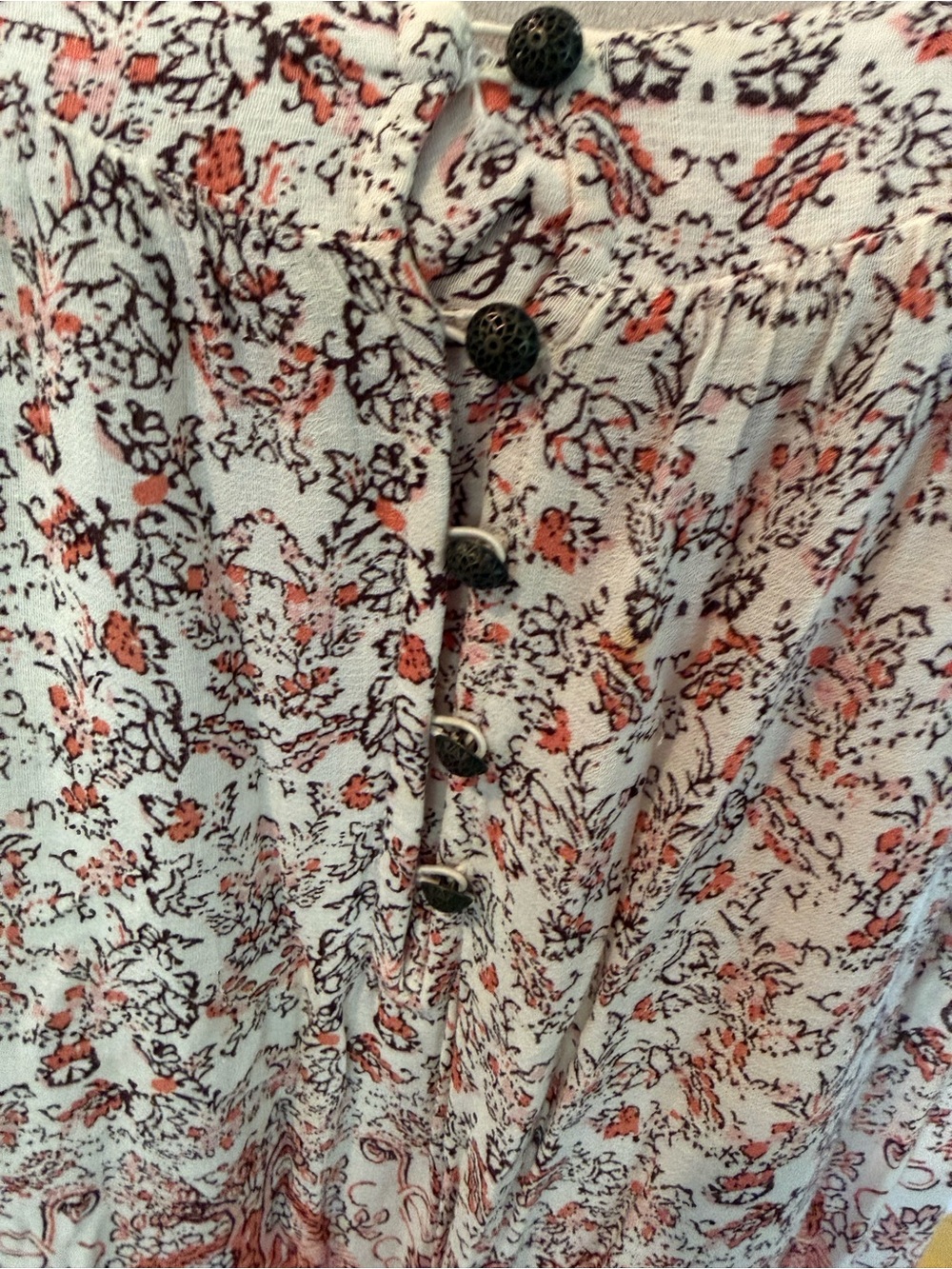 Lucky Brand Cream and Terracotta Floral Maxi Dress - Picture 5 of 7